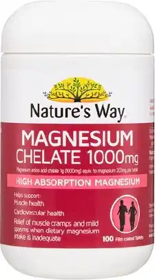 Discount Drug Stores Nature’s Way Magnesium Chelate 1000mg 100 Tablets offer