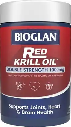 Discount Drug Stores Bioglan Red Krill Oil Double Strength 1000mg 60 Capsules offer
