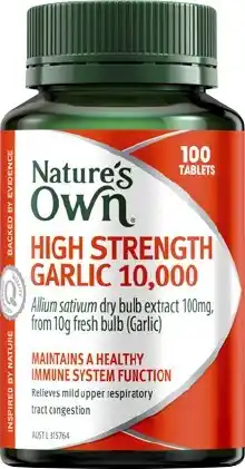 Discount Drug Stores Nature’s Own High Strength Garlic 10,000 100 Tablets offer