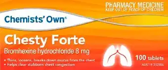 Discount Drug Stores Chemists’ Own Chesty Forte 8mg 100 Tablets offer