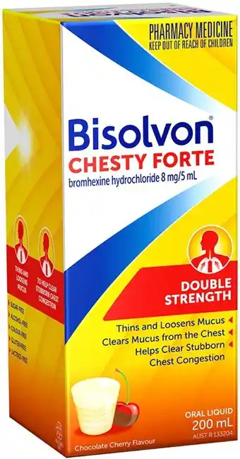 Discount Drug Stores Bisolvon Chesty Forte Double Strength Oral Liquid 200mL offer