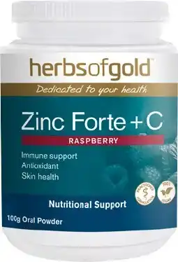 Discount Drug Stores Herbs of Gold Zinc Forte + C Powder 100g offer