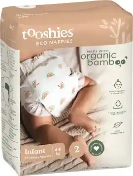 Discount Drug Stores Tooshies Nappies Organic Bamboo Size 2 Infant 24 Pack offer