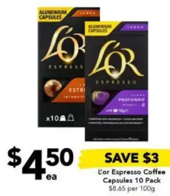 Drakes L'or Espresso Coffee Capsules 10 Pack offer