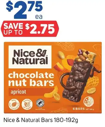 Foodland Nice & Natural Bars 180-192g offer