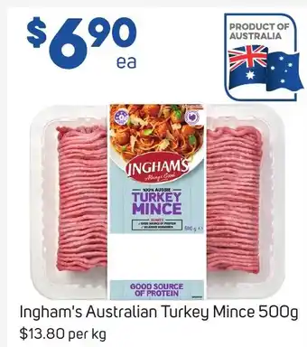 Foodland Ingham's Australian Turkey Mince 500g offer
