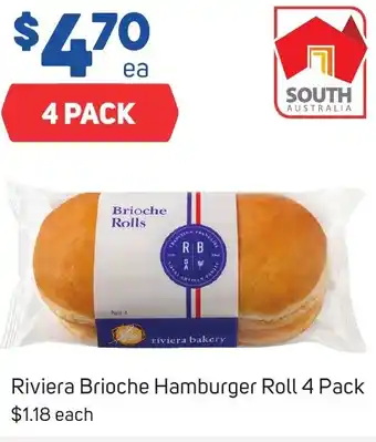 Foodland Riviera Brioche Hamburger Roll 4 Pack offer