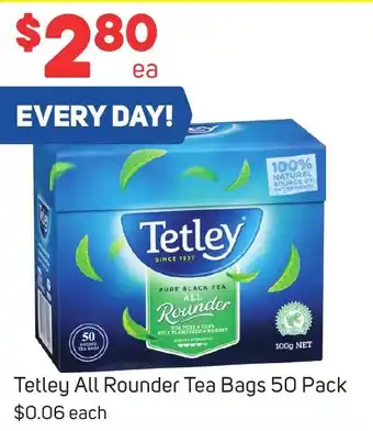 Foodland Tetley All Rounder Tea Bags 50 Pack offer
