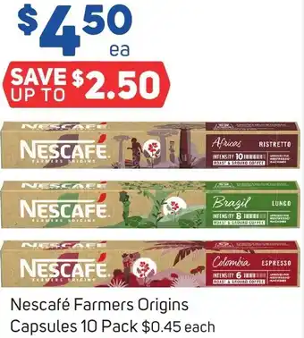 Foodland Nescafé Farmers Origins Capsules 10 Pack offer