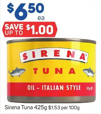 Foodland Sirena Tuna 425g offer