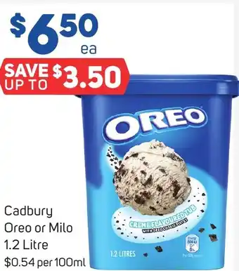 Foodland Cadbury Oreo or Milo 1.2L offer