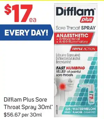 Foodland Difflam Plus Sore Throat Spray 30ml offer