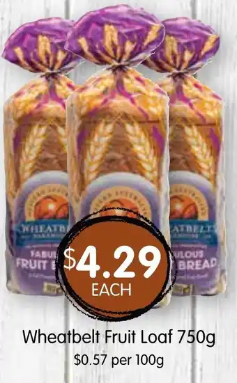 Spudshed Wheatbelt Fruit Loaf 750g offer