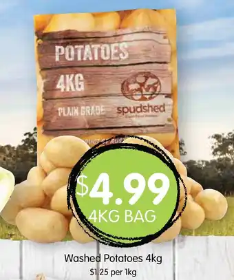 Spudshed Washed Potatoes 4kg offer
