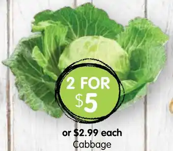 Spudshed Cabbage offer