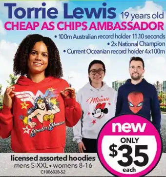 Cheap as Chips licensed assorted hoodies offer