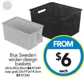 Cheap as Chips Box Sweden wicker design baskets offer