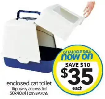 Cheap as Chips enclosed cat toilet flip easy access lid 50x40x41cm offer