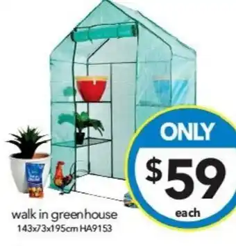Cheap as Chips walk in greenhouse offer