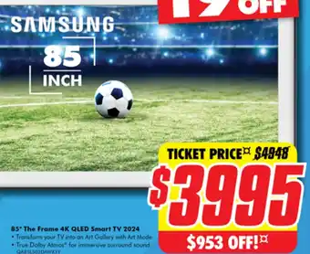 The Good Guys 85" The Frame 4K QLED Smart TV 2024 offer