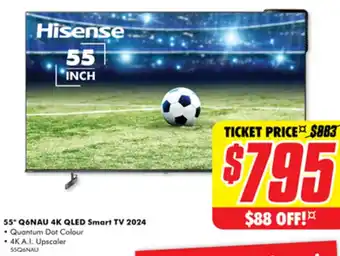 The Good Guys 55" Q6NAU 4K QLED Smart TV 2024 offer