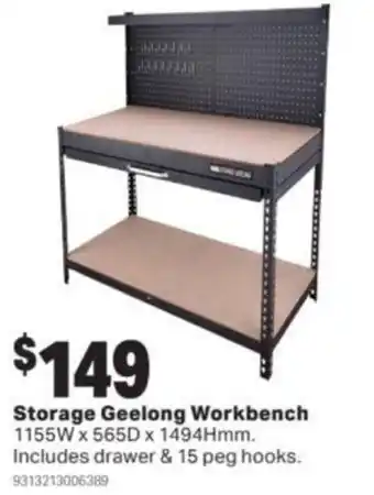 Mitre 10 Storage Geelong Workbench offer