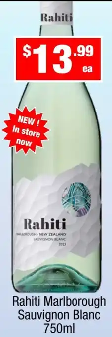 Rahiti Marlborough Sauvignon Blanc 750ml
