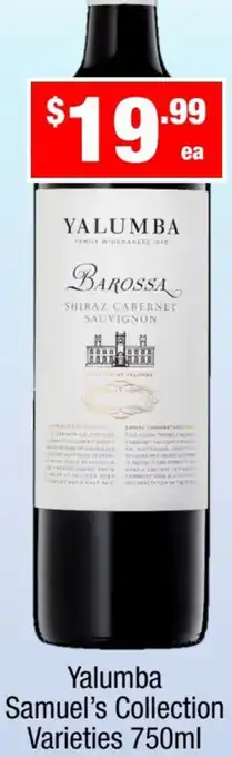 Liquor Stax Yalumba Samuel's Collection Varieties 750ml offer