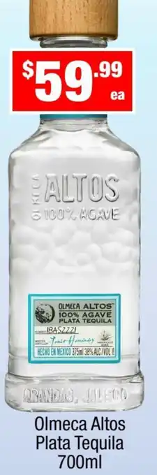 Liquor Stax Olmeca Altos Plata Tequila 700ml offer