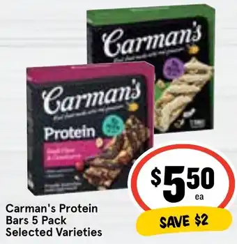 Ritchies Carman's Protein Bars 5 Pack offer