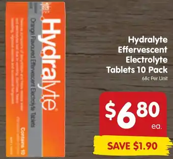 Spar Hydralyte Effervescent Electrolyte Tablets 10 Pack offer