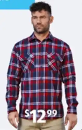 ALDI Men's Work Flannel Shirt offer
