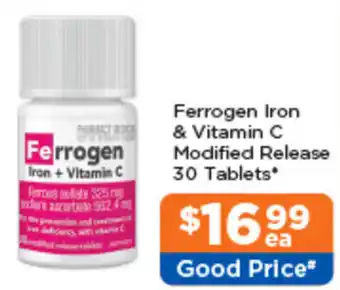 Good Price Pharmacy Ferrogen Iron & Vitamin C Modified Release 30 Tablets offer