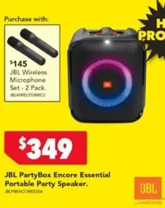 Harvey Norman JBL PartyBox Encore Essential Portable Party Speaker offer