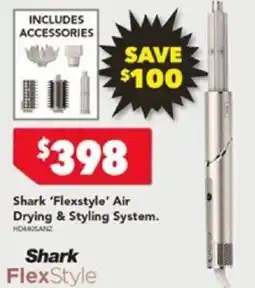 Harvey Norman Shark 'Flexstyle' Air Drying & Styling System offer