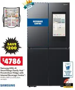 Harvey Norman Samsung 636L AI SmartThings Family Hub French Door Fridge with Internal Beverage Centre offer