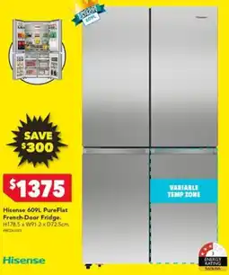 Harvey Norman Hisense 609L PureFlat French-Door Fridge offer