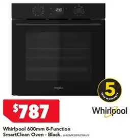 Harvey Norman Whirlpool 600mm 8-Function SmartClean Oven - Black offer