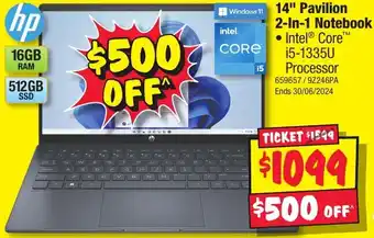 JB Hi-Fi 14" Pavilion 2-In-1 Notebook offer