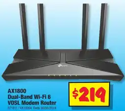 JB Hi-Fi AX1800 Dual-Band Wi-Fi 6 VDSL Modem Router offer