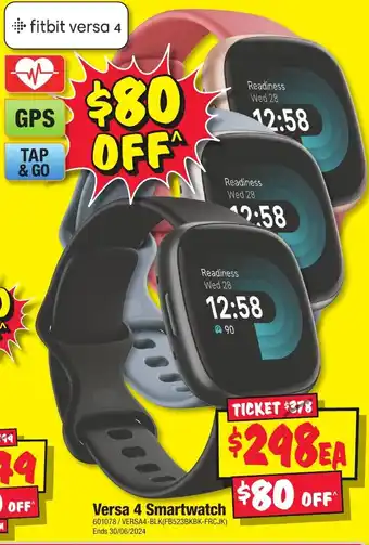 JB Hi-Fi Versa 4 Smartwatch offer