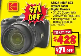 JB Hi-Fi AZ528 16MP 52X Optical Zoom Digital Camera offer