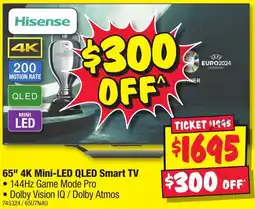 JB Hi-Fi 65" 4K Mini-LED QLED Smart TV offer