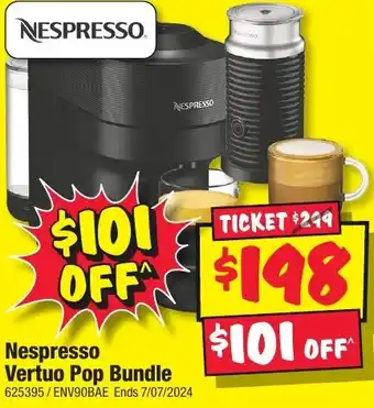 JB Hi-Fi Nespresso Vertuo Pop Bundle offer