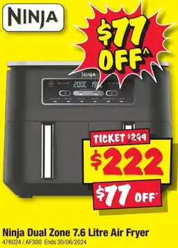 JB Hi-Fi Ninja Dual Zone 7.6 Litre Air Fryer offer