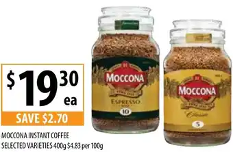 Supabarn MOCCONA INSTANT COFFEE 400g offer