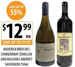 MAVERICK BREECHES CHARDONNAY SEMILLON AND MASSONI CABERNET SAUVIGNON 750ml