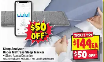 JB Hi-Fi Sleep Analyser - Under Mattress Sleep Tracker offer