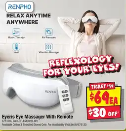 JB Hi-Fi Eyeris Eye Massager With Remote offer
