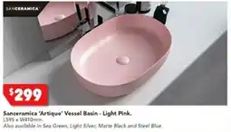 Harvey Norman Sanceramica 'Artique' Vessel Basin - Light Pink offer